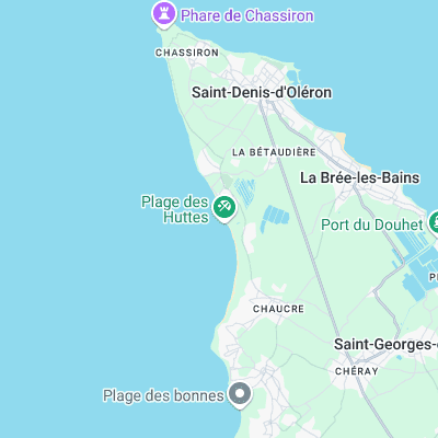 Les Huttes - Ile d'Oleron surf map