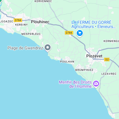 Pors Poulhan surf map