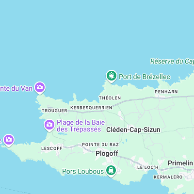 Pors Theolen surf map