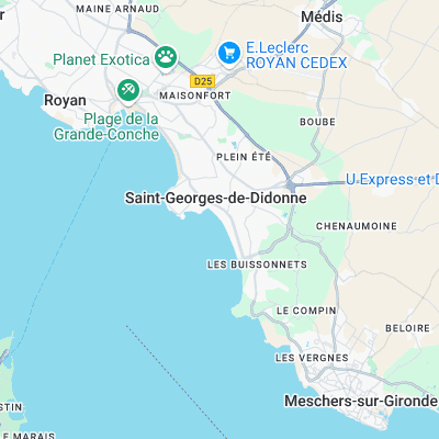 St Georges de Didonne - la Jetee surf map