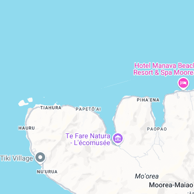 Papetoai surf map