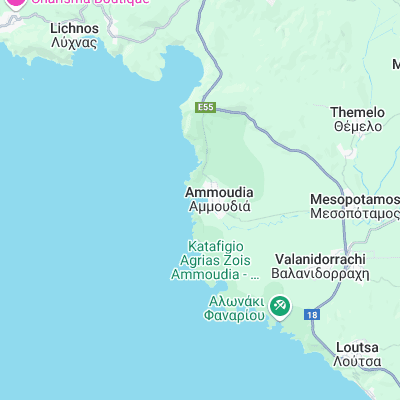 Amoudia Left surf map