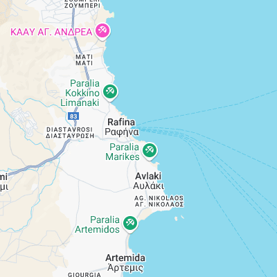 Rafina surf map