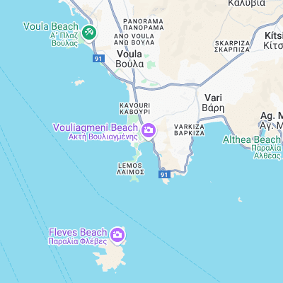 Vouliagmeni surf map