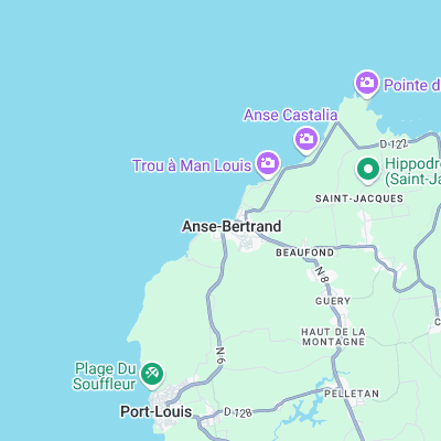 Anse Bertrand surf map