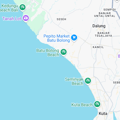 Canggu surf map