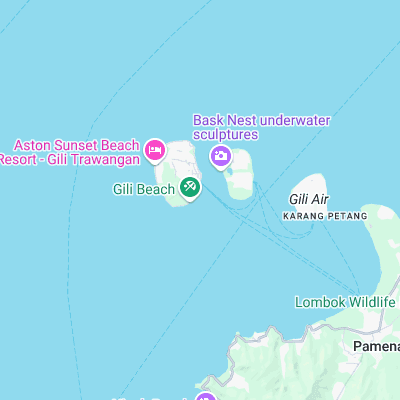 Gili Trawangan surf map