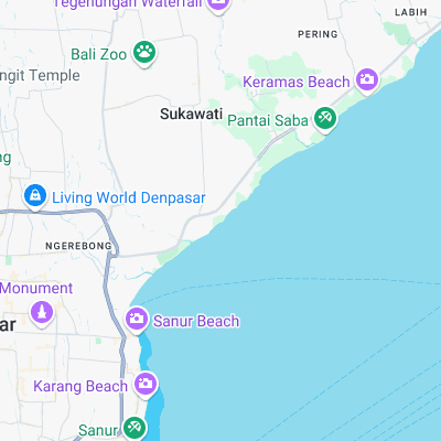 Padang Galak surf map