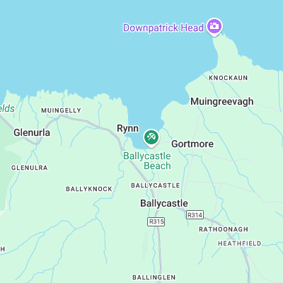 Ballycastle surf map