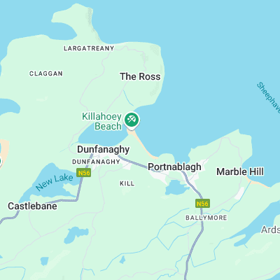 Dunfanaghy surf map