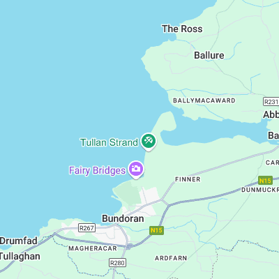 Tullan Strand surf map