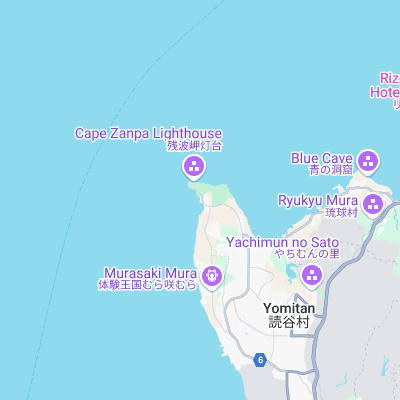 Zanpa Beach surf map