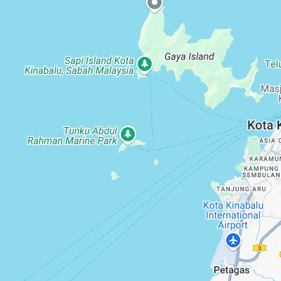 Pulau Manukan surf map