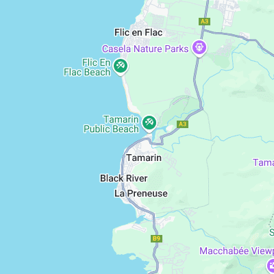 Tamarin Bay surf map