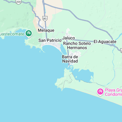 Barra de Navidad surf map