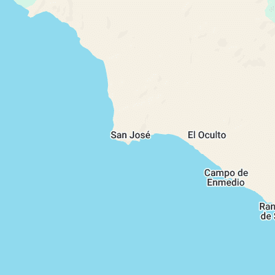 Punta San Jose surf map