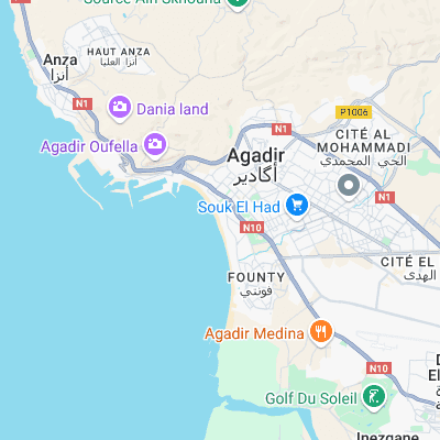 Agadir surf map