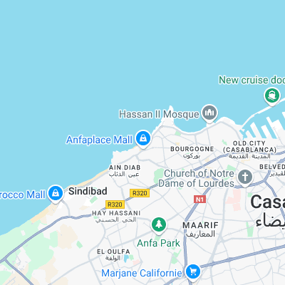 Casablanca surf map