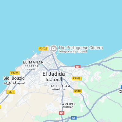 El Jadida surf map