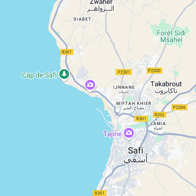 Safi surf map