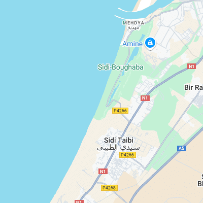 Plage Sidi Boughaba surf map