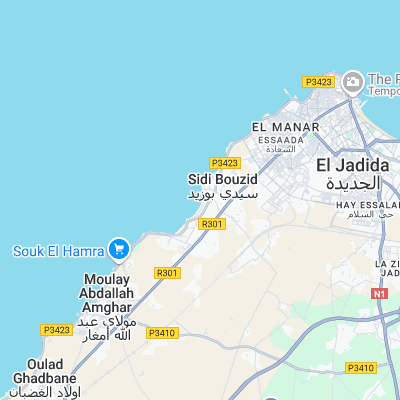 Sidi Bouzid surf map