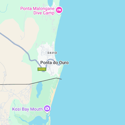 Ponta do Ouro surf map