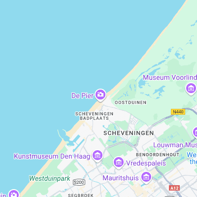 Scheveningen Pier surf map