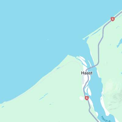 Haast Beach surf map