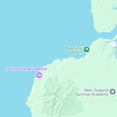 Raglan - Whale Bay surf map