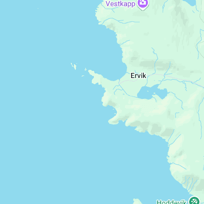 Ervika surf map