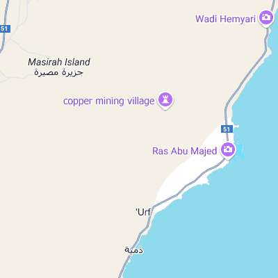 Masirah Island surf map