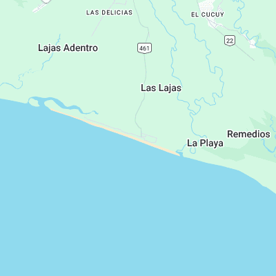 Las Lajas surf map