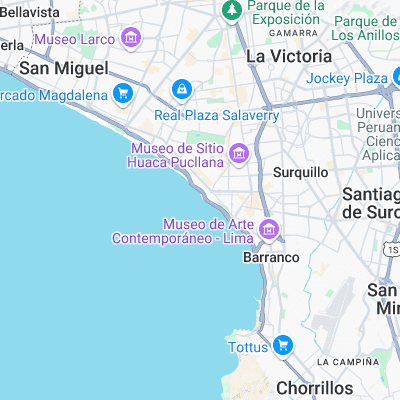 Punta Roquitas surf map