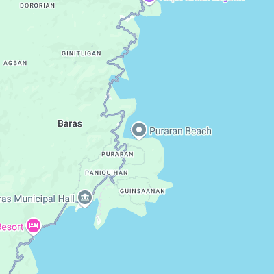 Pururan Bay (Majestics) surf map