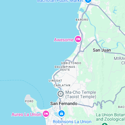 San Juan surf map