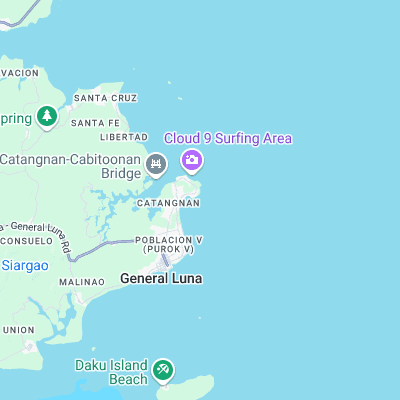 Tuason Point surf map