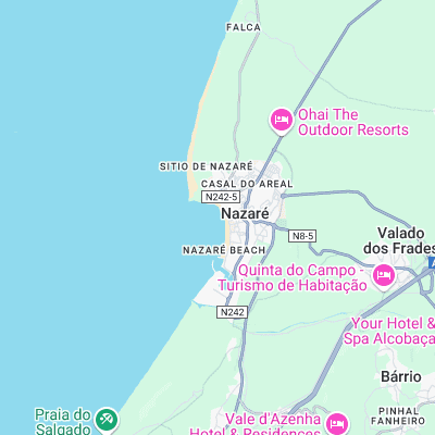 Nazare surf map