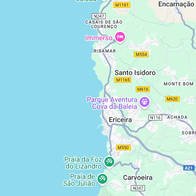 Pedra Branca surf map