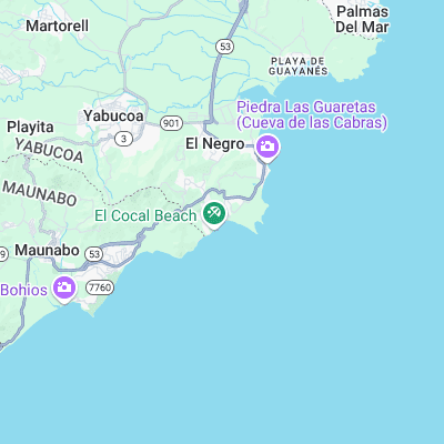 El Cocal surf map