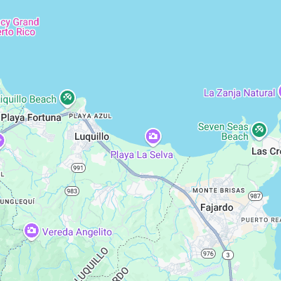 Luquillo - La Selva surf map