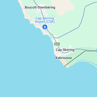 Cap Skirring surf map