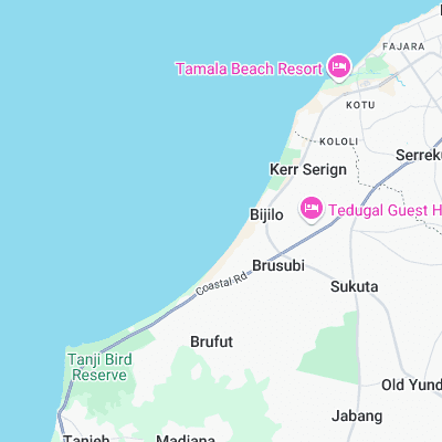 Kololi Kotu & Kombo surf map