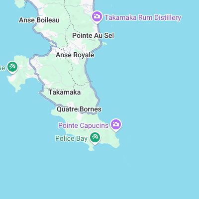 Anse Bourgainville surf map