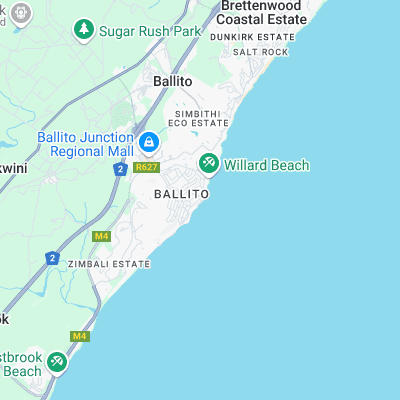 Ballito - Surfers Point surf map