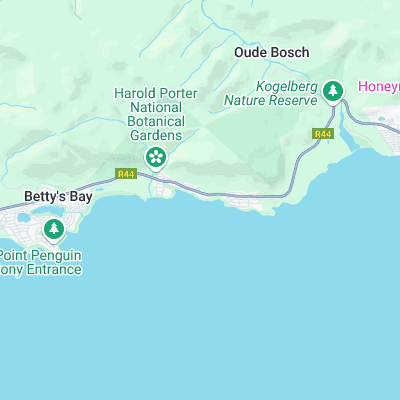 Betty's Bay surf map