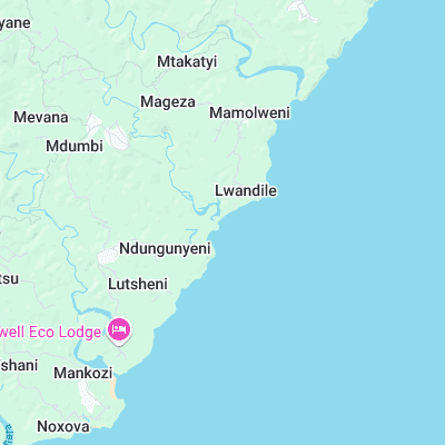 Mdumbi surf map