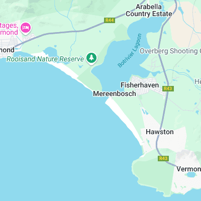 Meerensee Beach surf map