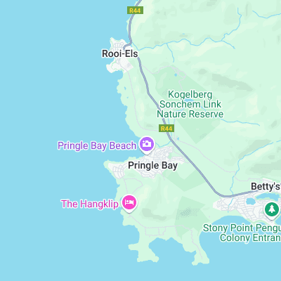 Pringle Bay surf map