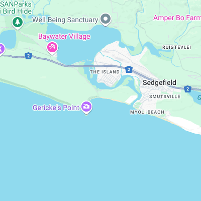 Swartvlei Beach surf map